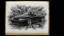 Ciastko lukier Auto Fan PASJA Nissan GTR Ikona Prędkości
