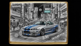 Ciastko lukier Auto Fan PASJA Nissan Skyline GTR