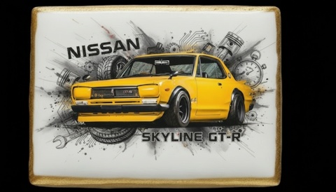 Ciastko lukier Auto Fan PASJA Nissan Skyline GTR