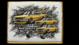 Ciastko lukier Auto Fan PASJA Nissan Skyline GTR