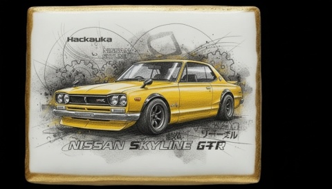 Ciastko lukier Auto Fan PASJA Nissan Skyline GTR