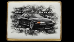 Ciastko lukier Auto Fan PASJA Nissan Skyline