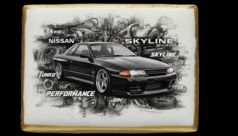 Ciastko lukier Auto Fan PASJA Nissan Skyline