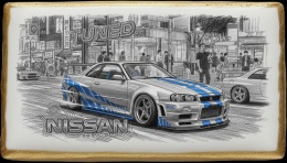 Ciastko lukier Auto Fan PASJA Nissan Tuning
