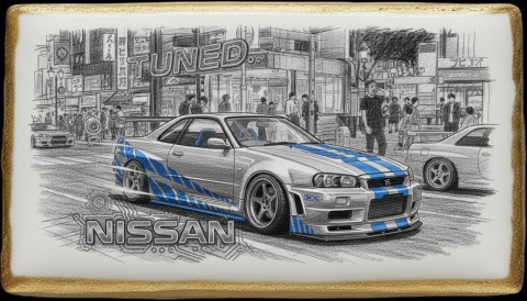 Ciastko lukier Auto Fan PASJA Nissan Tuning