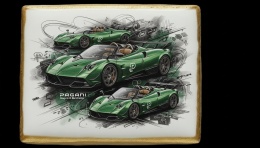 Ciastko lukier Auto Fan PASJA Pagani Huayra R Barchetta