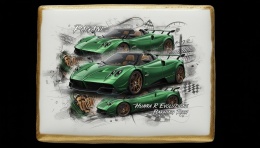 Ciastko lukier Auto Fan PASJA Pagani Huayra R Evoluzione