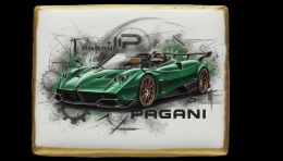 Ciastko lukier Auto Fan PASJA Pagani w Pełnym Pędzie