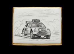 Ciastko lukier Auto Fan PASJA Peugeot 205 Turbo 16