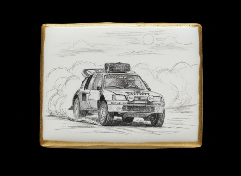 Ciastko lukier Auto Fan PASJA Peugeot 205 Turbo 16