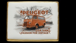 Ciastko lukier Auto Fan PASJA Peugeot D3A Van