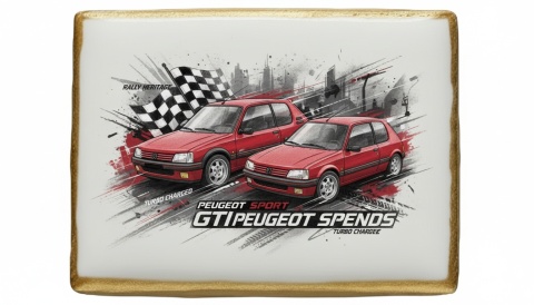 Ciastko lukier Auto Fan PASJA Peugeot GTI Ikona Motoryzacji