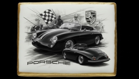 Ciastko lukier Auto Fan PASJA Porsche 356