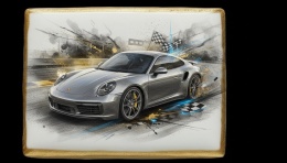 Ciastko lukier Auto Fan PASJA Porsche 911 Turbo w Akcji
