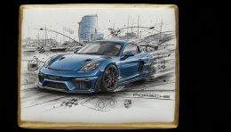 Ciastko lukier Auto Fan PASJA Porsche Cayman GT4