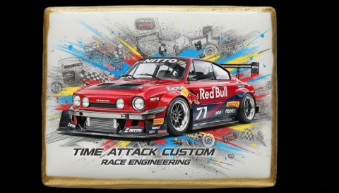 Ciastko lukier Auto Fan PASJA RACE ATTACK