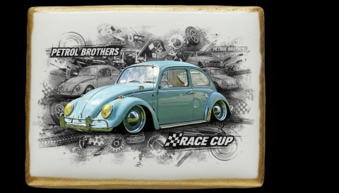 Lukrowane Ciastko Prezent MOTO Fana RETRO RACING CLASSIC AUTO dla Mężczyzny