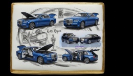 Ciastko lukier Auto Fan PASJA ROLLSROYCE W DYNAMICZNYM RUCHU