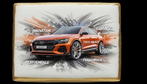 Lukrowane Ciastko Prezent MOTO Fana RS Q10 Performance AUTO dla Mężczyzny