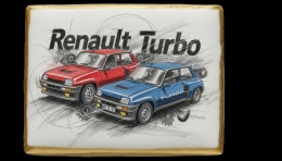 Ciastko lukier Auto Fan PASJA  Renault Turbo Style