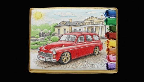 Ciastko lukier Auto Fan PASJA Retro Elegancja