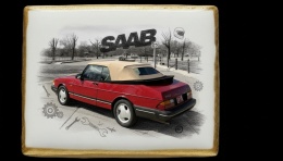 Ciastko lukier Auto Fan PASJA SAAB Cabrio