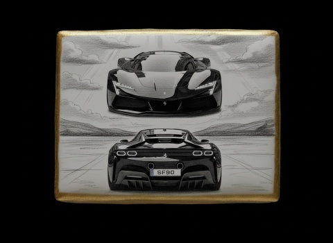 Ciastko lukier Auto Fan PASJA  SF90 Stradale