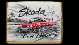 Ciastko lukier Auto Fan PASJA SKODA TIME ATTACK