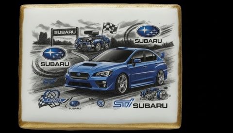 Ciastko lukier Auto Fan PASJA SUBARU Impreza STI