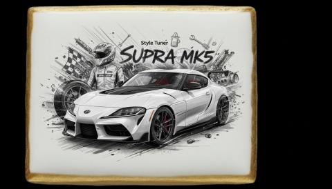 Ciastko lukier Auto Fan PASJA SUPRA MK5 BAKEGRAM