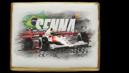 Ciastko lukier Auto Fan PASJA  Senna na Torze