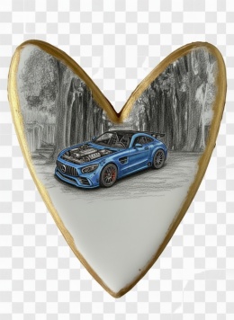 Ciastko lukier Auto Fan PASJA  Serce Szybkości
