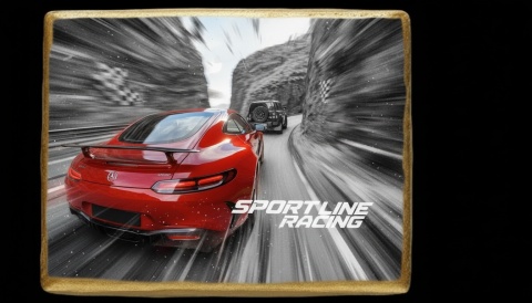 Lukrowane Ciastko Prezent MOTO Fana Sportline Racing AUTO dla Mężczyzny