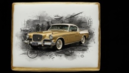 Ciastko lukier Auto Fan PASJA  Studebaker z Duchem Przeszłości