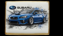 Ciastko lukier Auto Fan PASJA  Subaru Dynamiczny Rywal