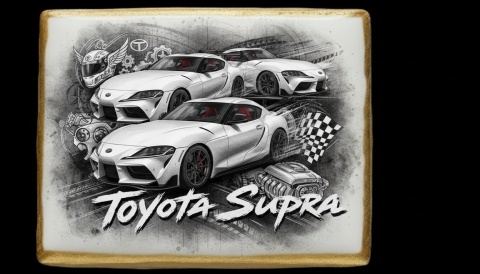Ciastko lukier Auto Fan PASJA TOYOTA SUPRA