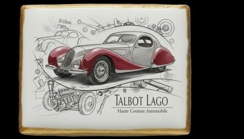 Ciastko lukier Auto Fan PASJA TalbotLago Haute Couture