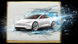 Ciastko lukier Auto Fan PASJA Tesla w Ruchu