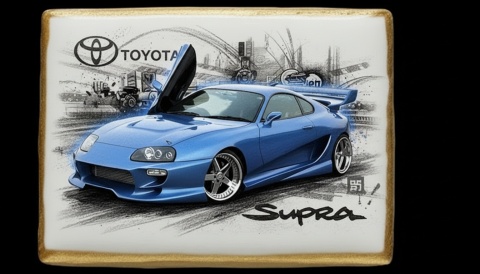 Ciastko lukier Auto Fan PASJA Toyota Supra