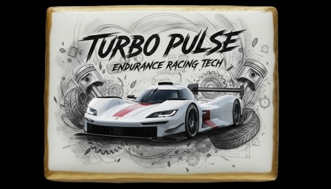 Lukrowane Ciastko Prezent MOTO Fana Turbo Pulse Dynamiczna Symfonia Szybkości AUTO dla Mężczyzny