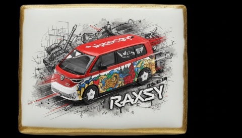 Lukrowane Ciastko Prezent MOTO Fana Volks Racing AUTO dla Mężczyzny