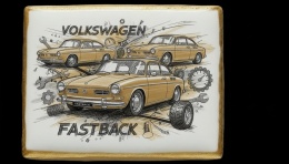 Ciastko lukier Auto Fan PASJA Volkswagen Fastback