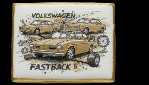 Ciastko lukier Auto Fan PASJA Volkswagen Fastback