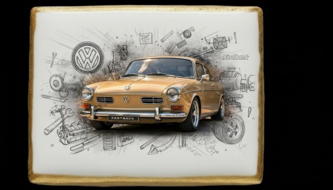 Ciastko lukier Auto Fan PASJA  Volkswagen Fastback
