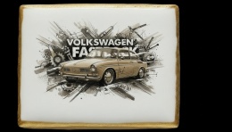 Ciastko lukier Auto Fan PASJA Volkswagen Fastback