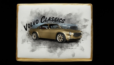 Ciastko lukier Auto Fan PASJA  Volvo Classics