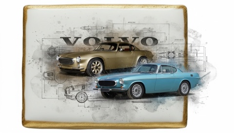 Ciastko lukier Auto Fan PASJA Volvo klasyka w ruchu