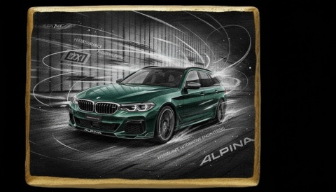 Lukrowane Ciastko Prezent MOTO Fana ALPINA DYNAMIKA AUTO dla Mężczyzny