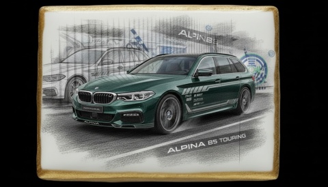 Ciastko lukier Auto Fan PASJA Alpina B5 Touring