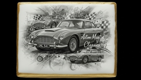 Ciastko lukier Auto Fan PASJA Aston Martin Classics